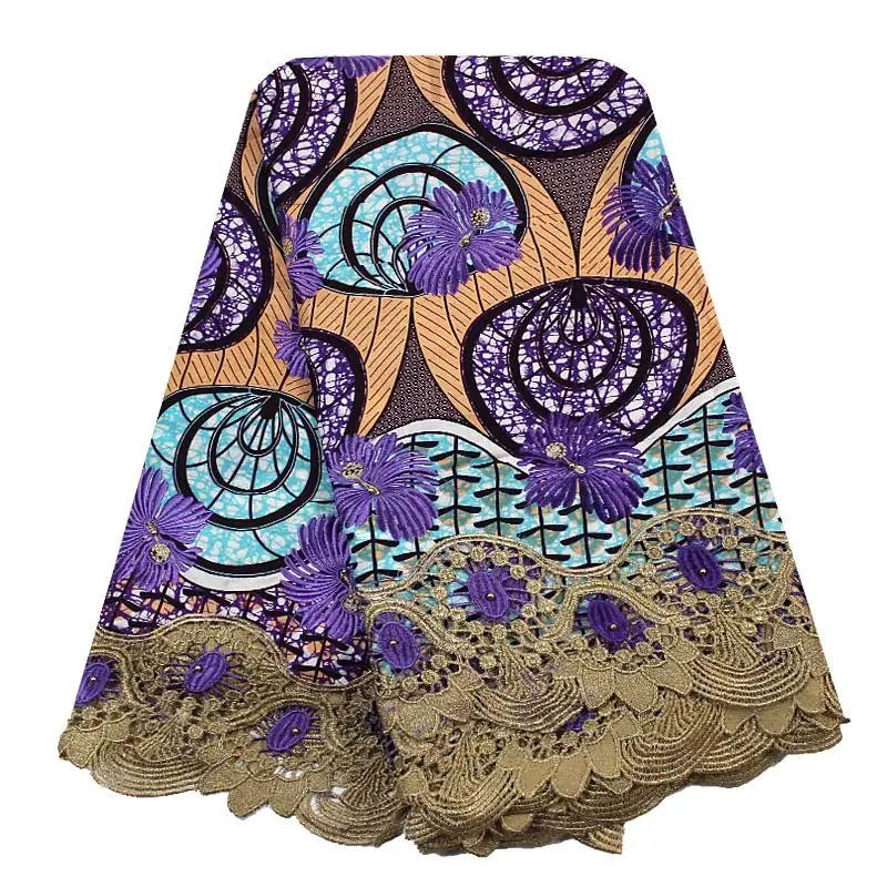 

(6yards/pc) ON sales African wax lace fabric new design Ankara lace fabric for party dress
