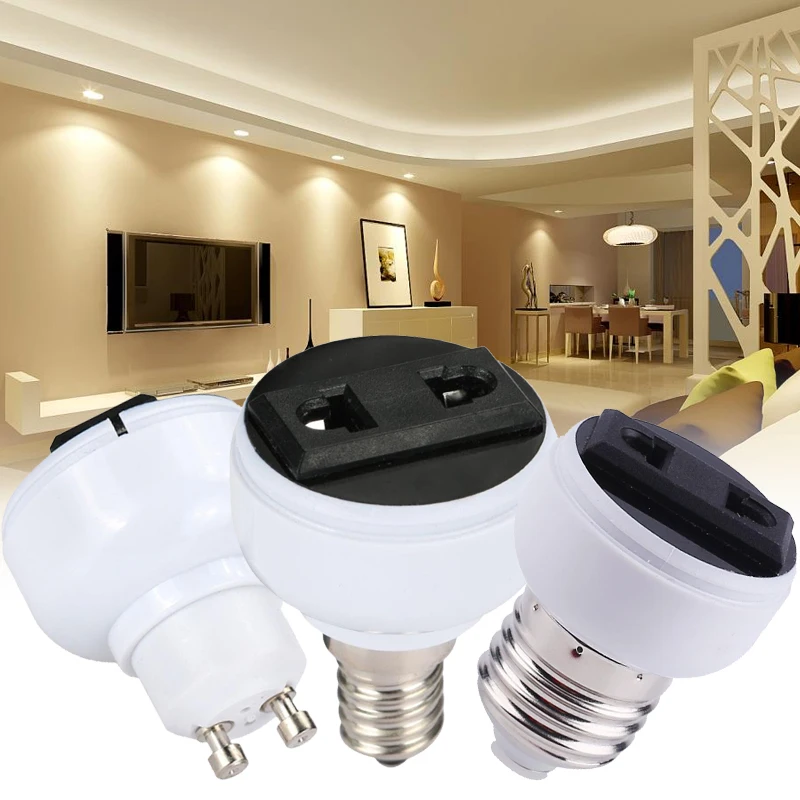 

Two-Pin Outlet ABS Lamp Base Bulb Holder Universal Light Fixture Lighting Parts E14 for EU/ US Plug Household Supply Home