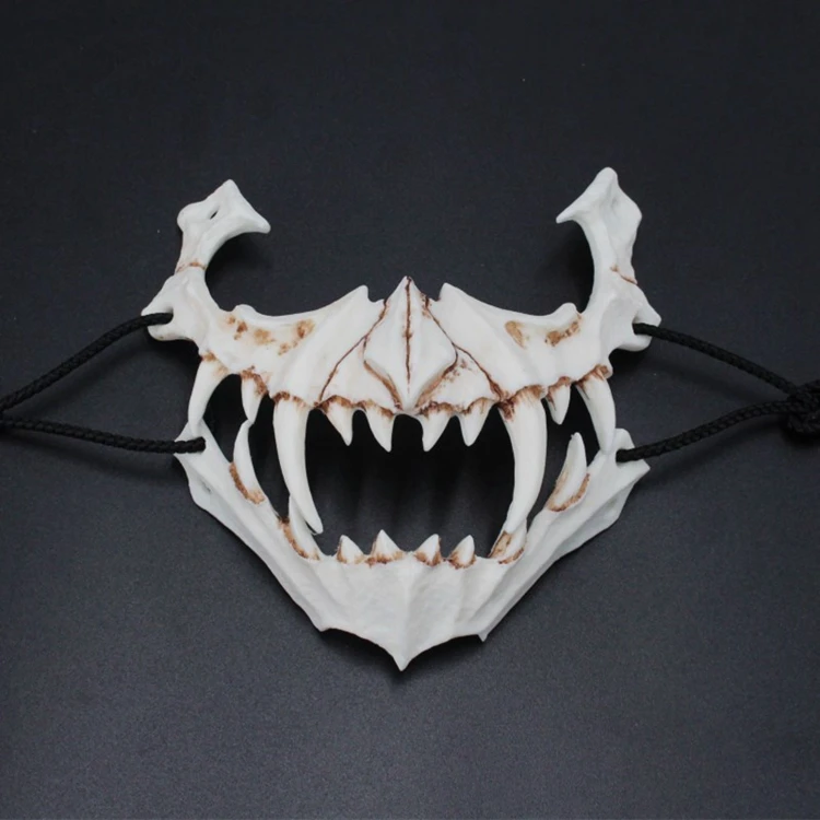 Япония Kurato Mito маска ужаса Хэллоуин Дракон Бог Тигр Яша тенгу моль Косплей смолы Череп маски страшные маскарадные реквизиты для вечеринки