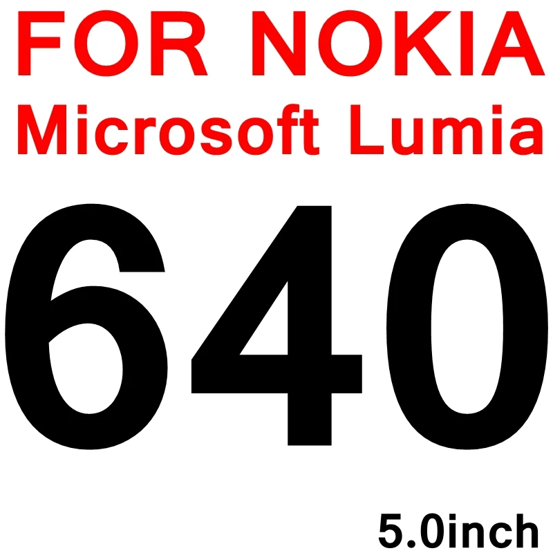 С уровнем твердости 9H закаленное Стекло чехол с подставкой и отделениями для карт для Nokia Lumia 640 430 435 530 535 730 735 820 630 635 xl 650 540 Экран защитная пленка glas sklo для NOKIA - Цвет: For Nokia 640