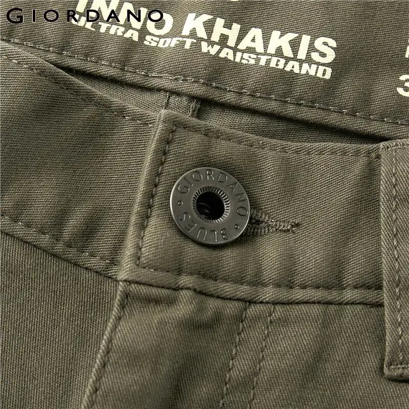 Najtaniej Giordano męskie spodnie męskie rozciągliwe bawełniane elastan jednokolorowe spodnie na co dzień mężczyźni Zip przedni przycisk zamknięcia Pantalones Hombre