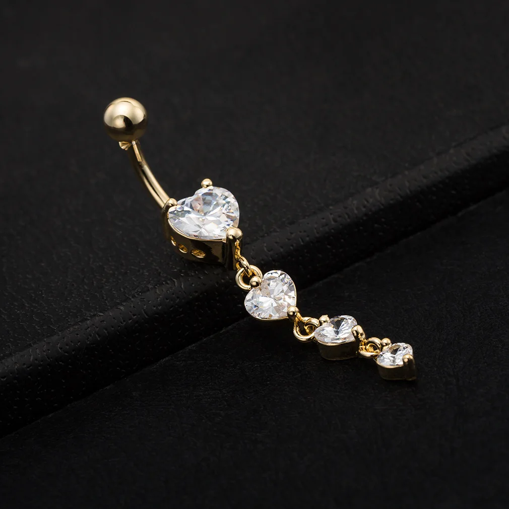 Luxury Surgical Steel Body Jewelry Fake Belly Button Piercing Navel