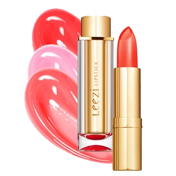 

LEEZI brand Water light Lock color Aloe Temperature change Lipstick Healthy tasteless Moist Lipstick Nonstick cup