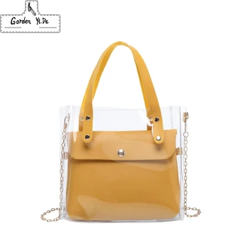 

Small Leather Handbags for Women 2019 Transperent PVC Hand Bags Female Mini Shoulder Bag Black Crossbody Messenger Phone Pouch