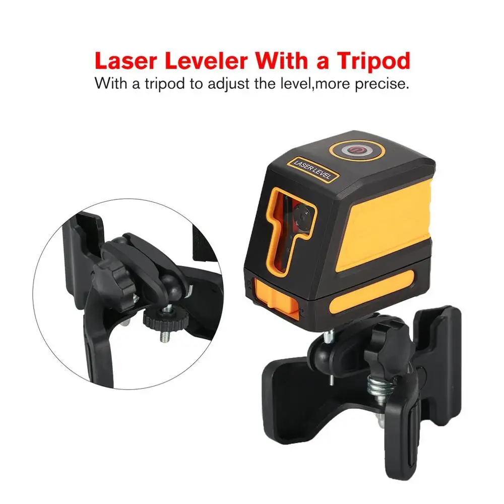 

T01 Line Laser Leveler Level Vertical Horizon Cross Mini Red Self-Leveling Handheld Measuring Horizontal 630-670nm with Tripod