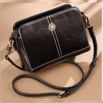 

Fashion Genuine Leather Shoulder Bags Designer High Quality Cowhide Women Messenger Bag Luxury flap Soft Crossbody bags Handbag