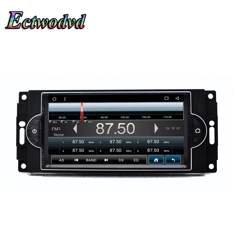 Best Ectwodvd 6.95inch Octa Core Android 8.1 Car DVD GPS Navigation Radio Stereo for Jeep Commander 2005 2006 2007 2008 2009 2010 3