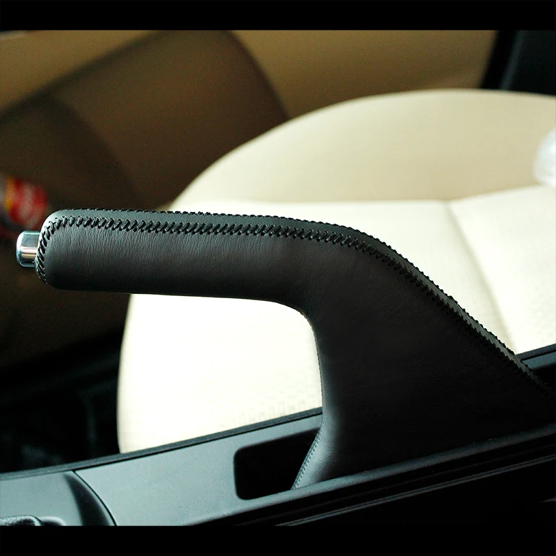 Топ чехол из натуральной кожи для ручного тормоза для Mazda 3 крышка ...