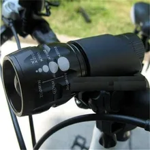 2016 New Free Shipping Telescopic Zoom Led Flashlight / Bicycle Flashlight / Outdoor Camping Lights+ Clip