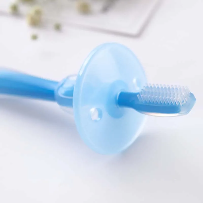 1PC Kids Soft Solid ColorSilicone Training Toothbrush Baby Children Dental Oral Care Tooth Brush Tool Baby Kids Teething Teether