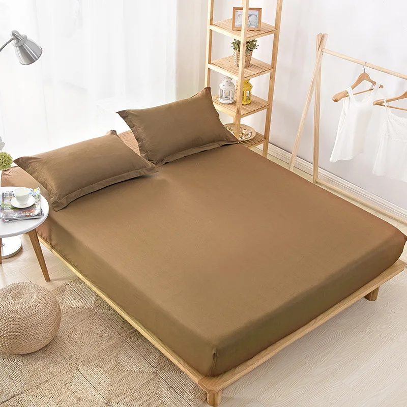 الصلبة الجمل اللون شرشف 1 قطعة 100% غطاء سرير قطن مع شريط مرن 120x200 سنتيمتر/150x200/ 180x200 سنتيمتر غطاء واقي للملاءة