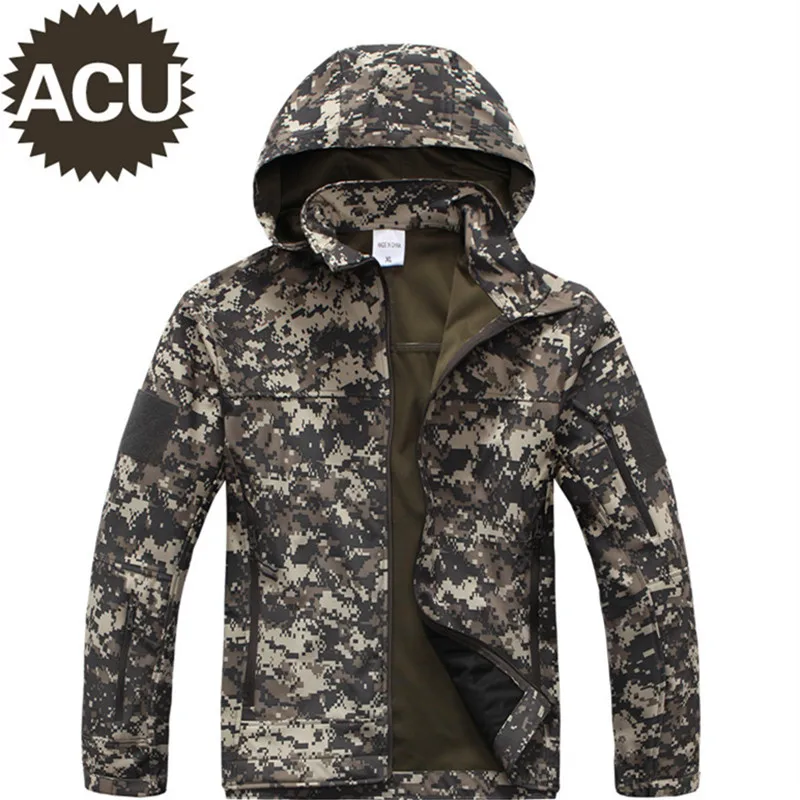 

New thin Jackets breathable Soft Shell Waterproof Hunting Clothes Tactical Camouflage Army Hoodie Jacket Multifunctional