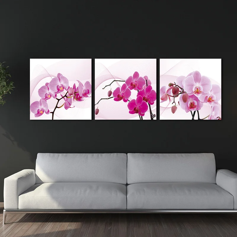 3 Panels Unframed Canvas Photo Prints Plum Wall Art Picture Canvas