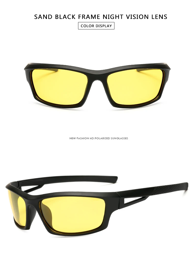 Unisex Night Vision 100% UV400 Polarised Driving Sun Glasses For Men Polarized Stylish Sunglasses Male Goggle Eyewears_voghion.com