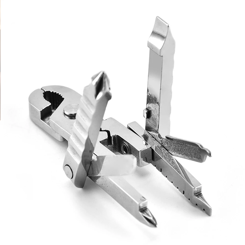 

Portable Combination Pliers 15 In One Multi-tool Outdoor Tool Mini Pliers Keychain Screwdriver