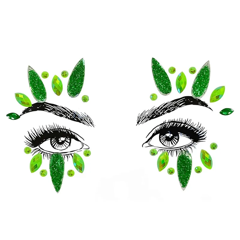 FestivalQueen DIY брови лицо тела стикер для женщин Клей Кристалл Блеск Драгоценности фестиваль вечерние глаза кристалл наклейки с блестками