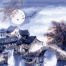 Куадрос decoracion настенные картины рамки для декорации комнаты 50X65 см Ручная роспись холст картины маслом по номерам AOP027