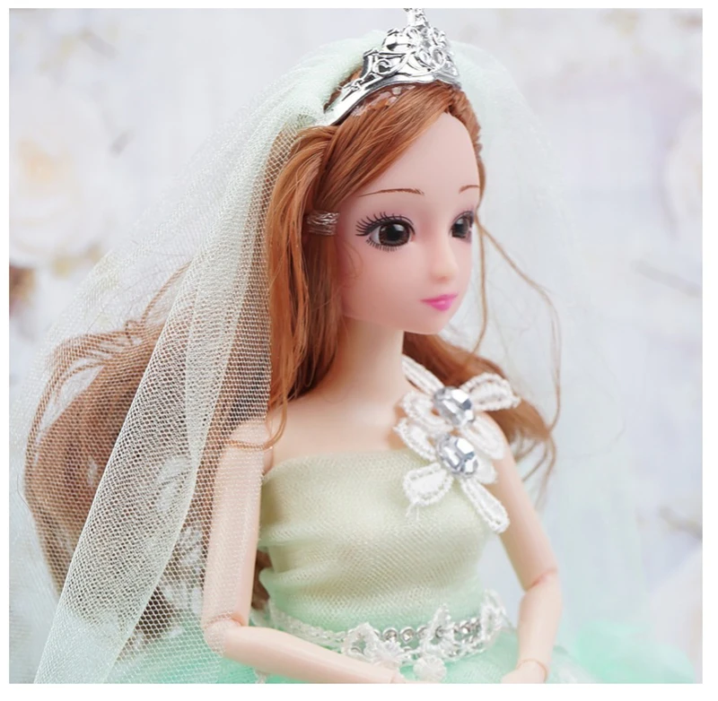 2019 милое Кукольное свадебное платье принцессы, детские игрушки для девочек на день рождения, Рождество, детские подарки на день рождения