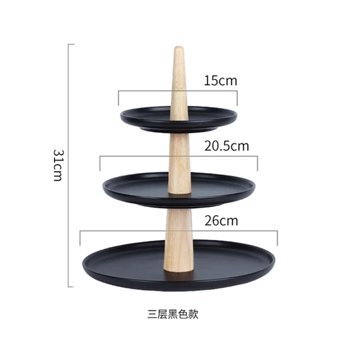 Керамический многослойный торт роторный стол DIY выпечка подставка для торта поворотный стол Вращающийся торт украшения выпечки Инструмент Кухонные Принадлежности - Цвет: black--L