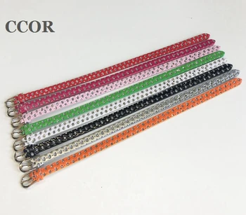 

CCOR 20-100PCS 8*230MM Honeycomb PU Leather Wristband Bracelets Fit 8mm Slide Charms Slide Letter Bead DIY Accessories SWD0005
