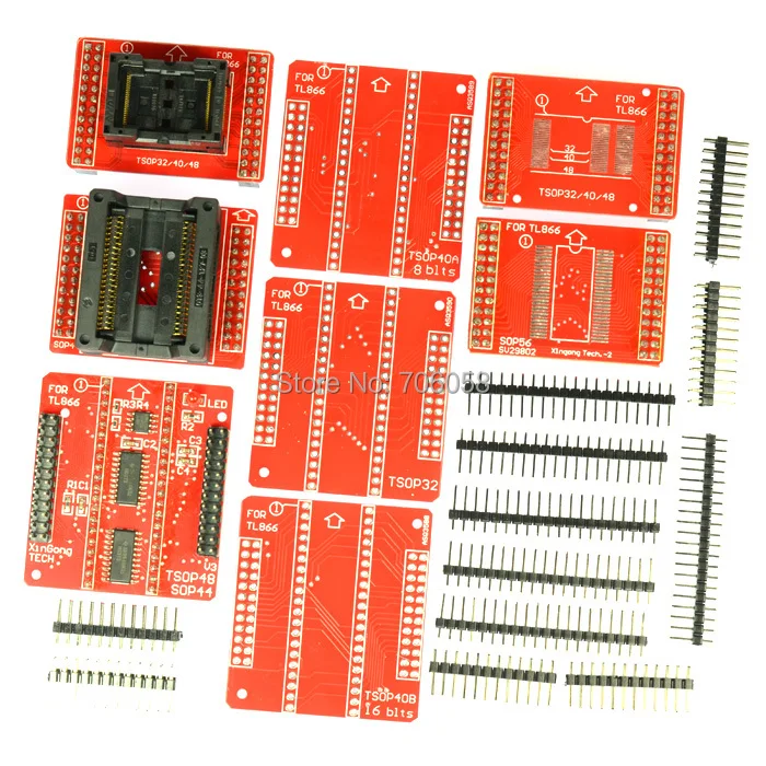 

NEW original Adapters MiniPro TL866 Universal Programmer TSOP32 TSOP40 TSOP48 SOP44 SOP56 Sockets TL866A TL866CS