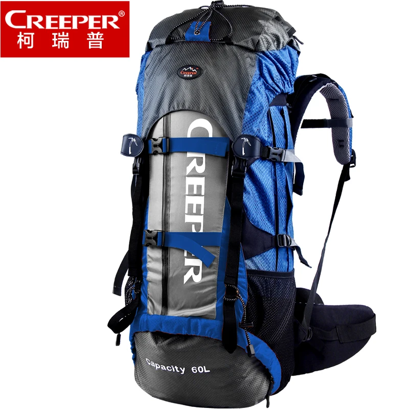 Mochila Creeper de nailon para hombre, impermeable de 60L con marco externo, bolsa viaje de alta calidad, para escalada, Camping, senderismo y montaña - AliExpress Deportes y entretenimiento