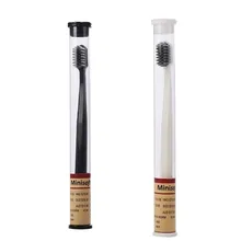 Лаконичная зубная щетка для любителей черного и белого бамбукового древесного угля 1 шт. бамбуковая зубная щетка из древесного угля инструменты для очистки