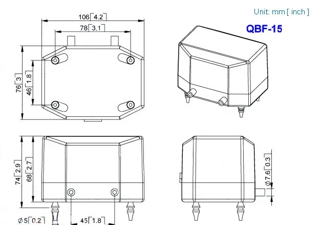 AC мощность Электрический воздушный насос QBF-15 для генератора озона 110 В/220 В может быть с генератором озона для воздуха/очиститель воды