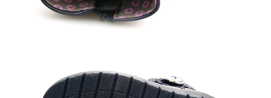 Осенняя обувь до середины икры с украшением в виде цветка Фламинго; цвет синий; яркая кожа; нескользящая детская обувь для девочек; размеры 23-28; ; 82C-XY-0990