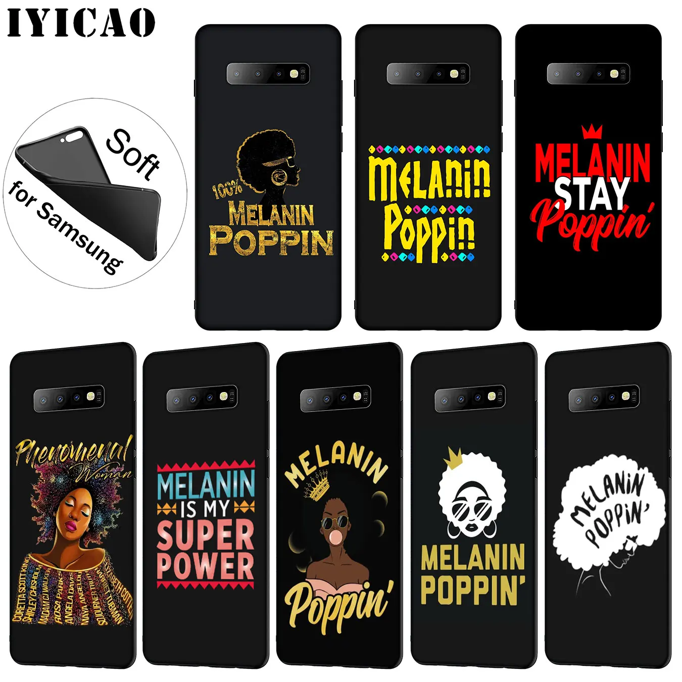 Мягкий силиконовый чехол для телефона IYICAO 2bunz Melanin Poppin Aba samsung Galaxy S10 S9 S8 Plus S6 S7 Edge S10e