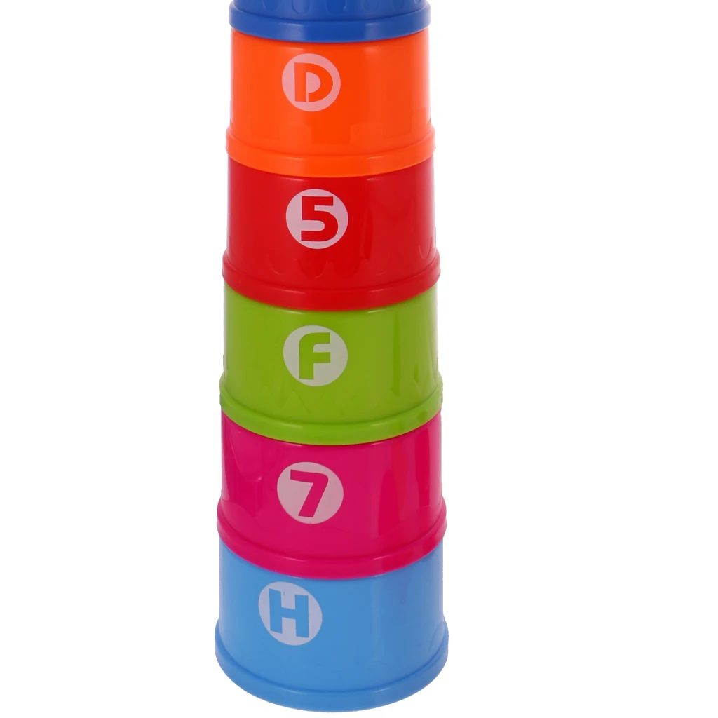Classic 1Set Baby Children Bath Bathtub Toy Plastic Folding Stacking Cup Kids Bathing Cute Toys for Bathroom 4Kinds