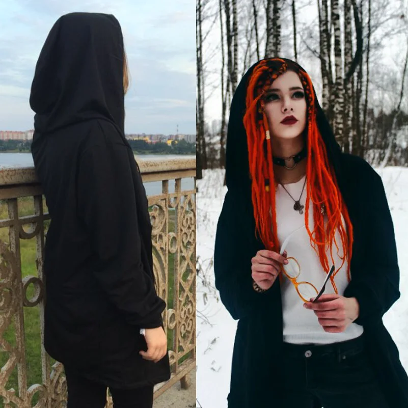 SheBlingBling Plus Size S-5XL Men/Women Hoodies Spring  Loose Fashion Drawstring Design Hooded Sweatshirt Long Sleeve Black Tops