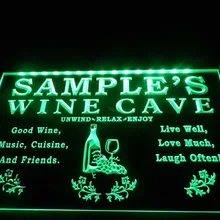 DZ053-для персонализированного названия Luck o' винная Кава светодиодный неоновый свет знак