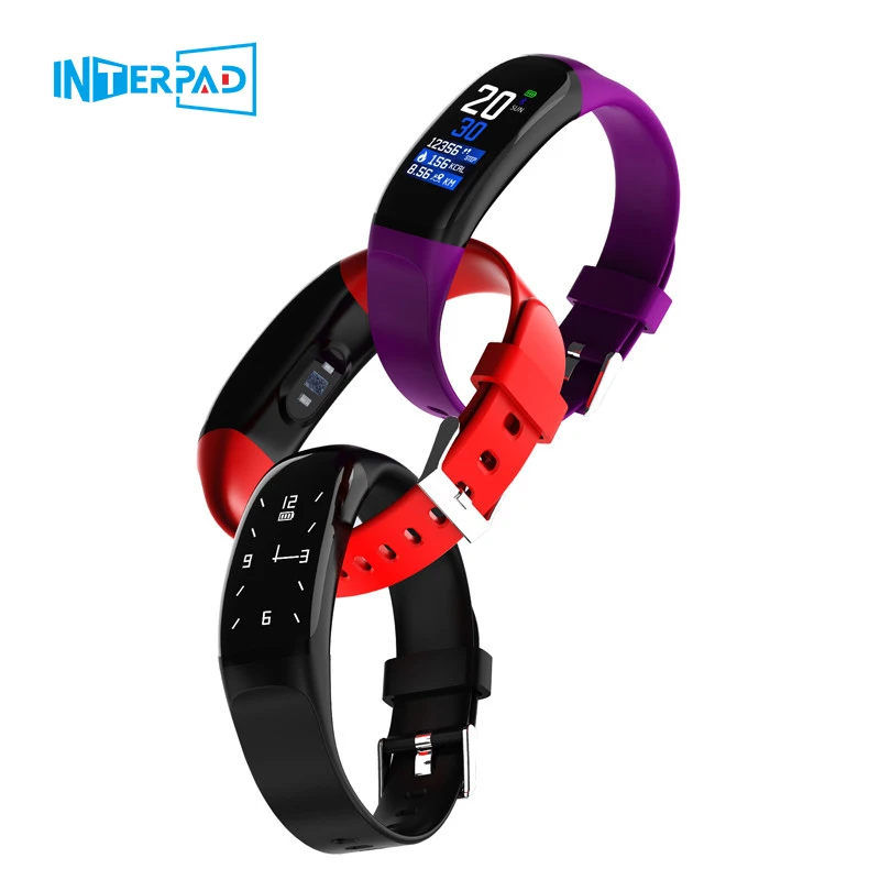 

Interpad 0.96 IPS Smart Wristband Fitness Tracker Smart Bracelet With Heart Rate Monitor Smart Band For Android iOS Phone