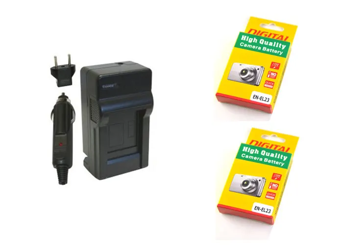 

2X EN-EL23 ENEL23 EL23 Equivalent Camera Battery+Charger for Nikon COOLPIX P600, P610, P900, B700, S810c Cameras