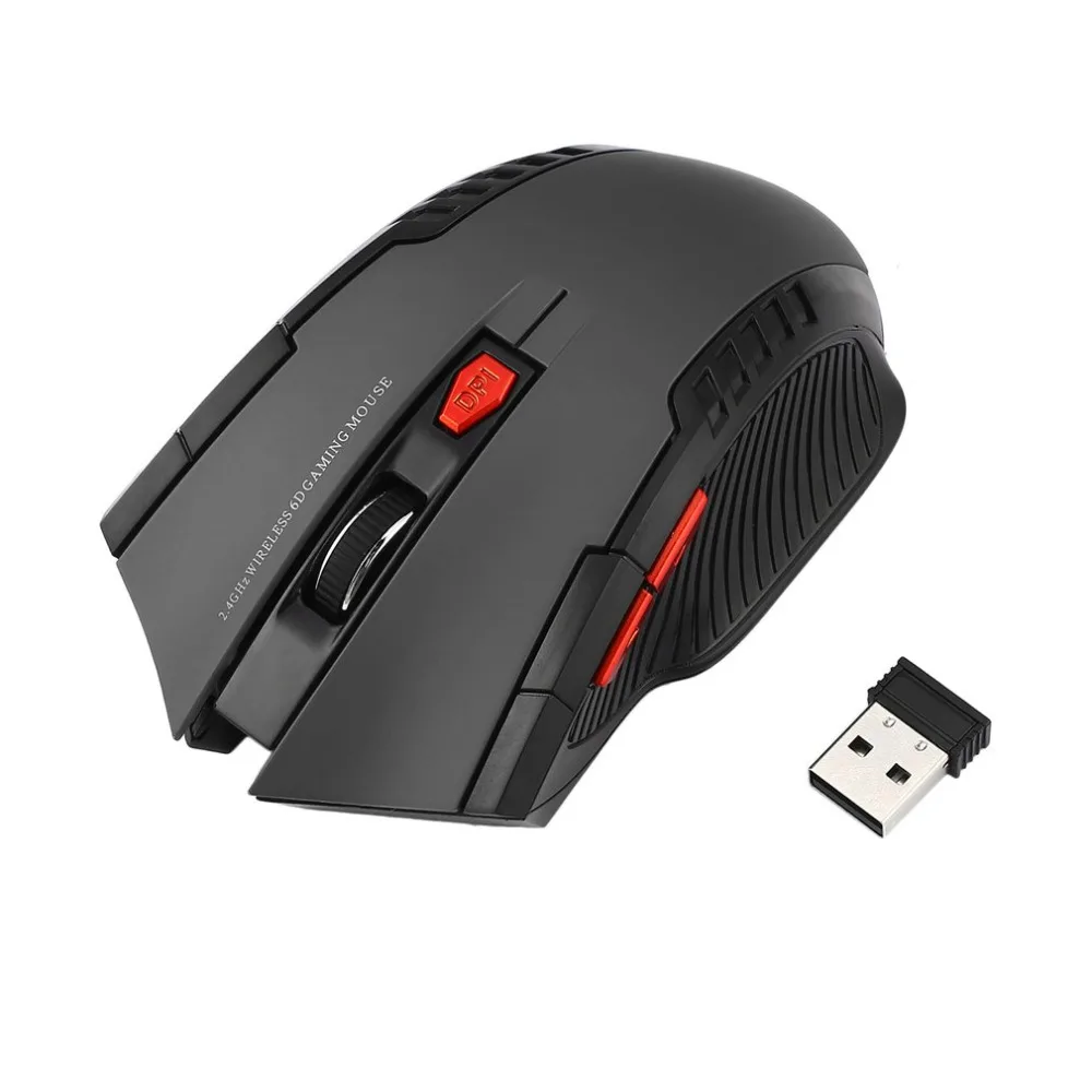 Бесшумная Беспроводная оптическая мышь с кнопкой отключения звука, игровая мышь для ноутбука, ПК с USB 2,0 приемником, 2,4 ГГц, Беспроводная оптическая USB мышь
