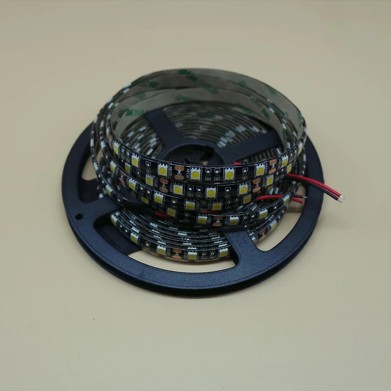 DC 12V светодиодная лента SMD 5050 черная печатная плата 60led/M Светодиодное освещение