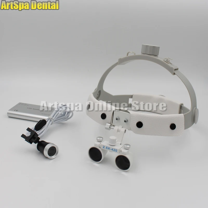  2.5X times surgery operation surgical Magnifier Dental Loupe with LED light - 32828948341