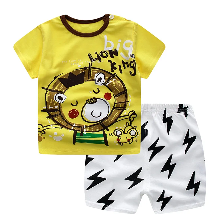 2022 Baby Clothing New Summer Baby Clothes Sets For Boys & Girls Cotton Cartoon Baby Sets 0-4Y Little Child Clothes 2PCS baby clothes set gift Baby Clothing Set