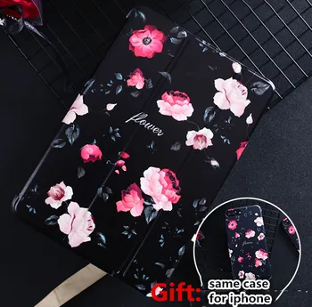 

Black Flower Magnet Flip Cover For iPad Pro 9.7 11 air 10.5 12.9 10.2 Mini2 4 5 2019 Tablet Case for iPad 9.7 6th 7th 2017 2018