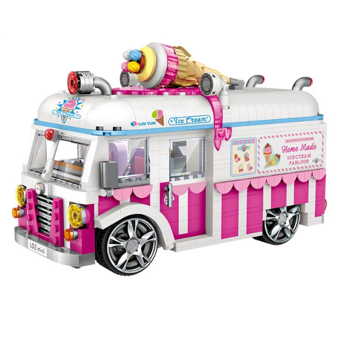 NEW 1244pcs Ice cream truck Building Blocks Kids Educational ice cart