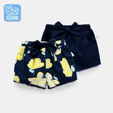Dinstry/шорты для девочек; летняя одежда; детские брюки; тонкие кружевные детские штаны с галстуком-бабочкой для детей 0-1-3 лет