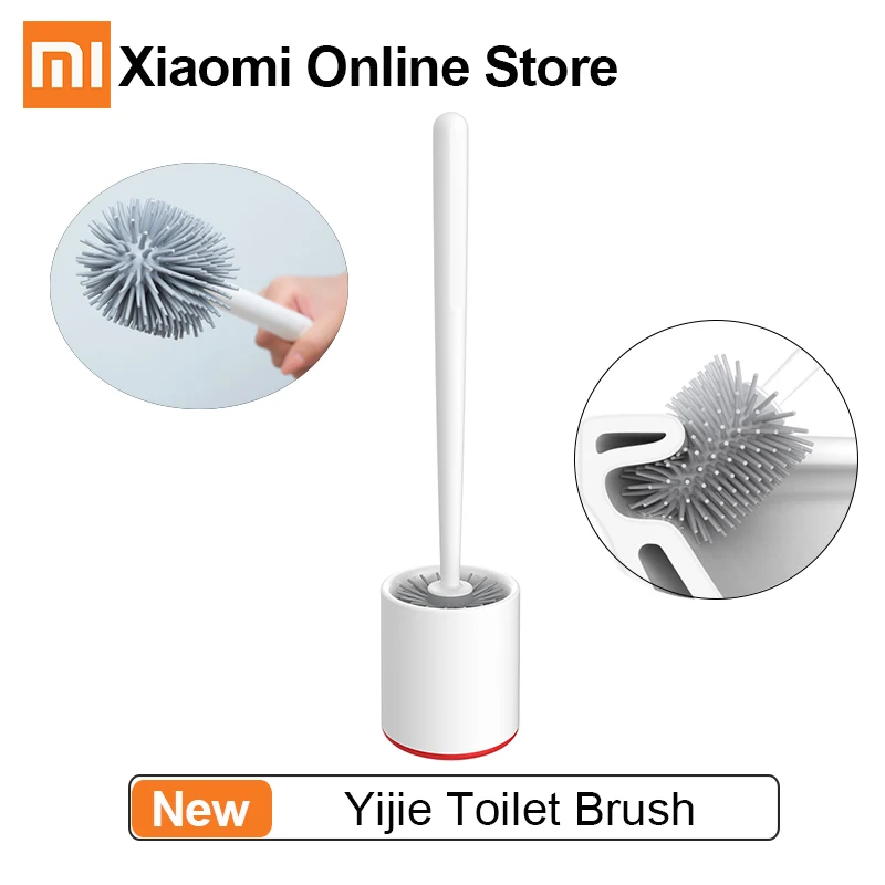 

New Xiaomi MIjia Yijie Toilet Brush and Holder Bathroom Cleaning Tool Cleaner TPR Set Silica Gel Floor-standing