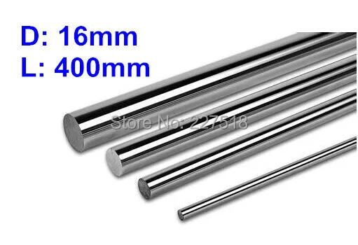 

2pcs/lot D16mm L400mm linear shaft 16mm LM Shaft diameter 400mm long for LM16UU 16mm linear ball bearing linear smooth rod