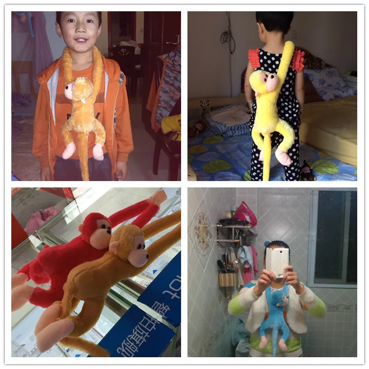 60 см, занавески для куклы-обезьяны, для сна, для детей, для сна, животное, длинная рука, хвост, обезьяна, мягкая кукла, плюшевые игрушки, разноцветные обезьяны, плюшевые игрушки