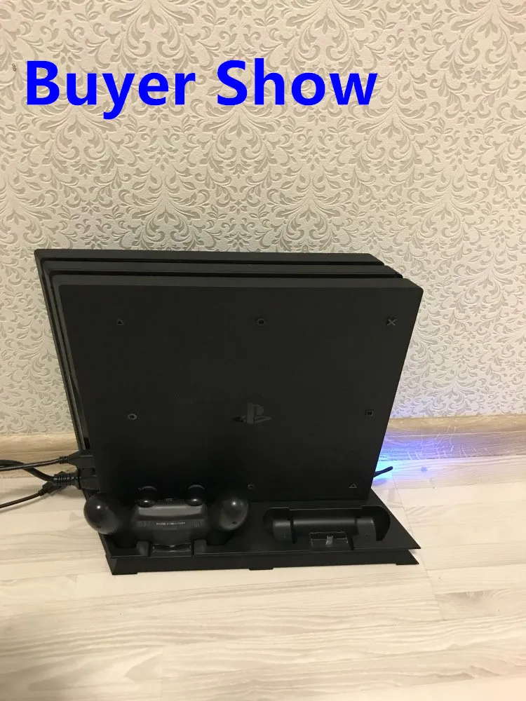 Вертикальная подставка для PS4 PRO теплоотвод охлаждающий вентилятор зарядная док