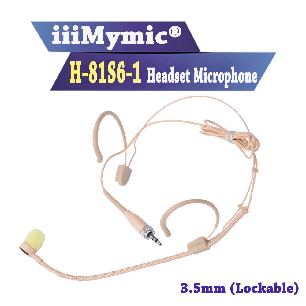 Iiimmic H-81S6-1 Pro 3,5 мм гарнитура конденсаторный микрофон для Sennheiser беспроводной корпус-пакет передатчик 3,5 мм ключ для ремонта объективов штекер