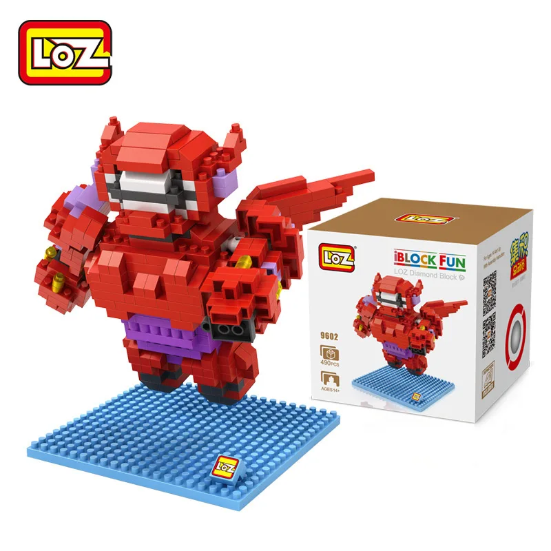 

LOZ Big Hero 6 Hot mini Bricks Anime Baymax Building Blocks Intelligence Model Christmas Toy for Children DIY Toys Diamond Block
