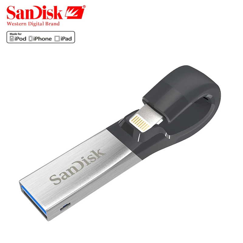 Sandisk USB флэш-накопитель 32 Гб 64 Гб для iPhone 7 7 Plus 6 5 5S Lightning/hdmi металлический флэш-накопитель u-диск для IOS 8,2 Flash memory stick 128