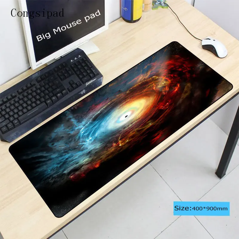 Congsipad Large Gaming Mouse pad Mousepad Star Space Waterproof Extended Lock Edge Computer Desk No